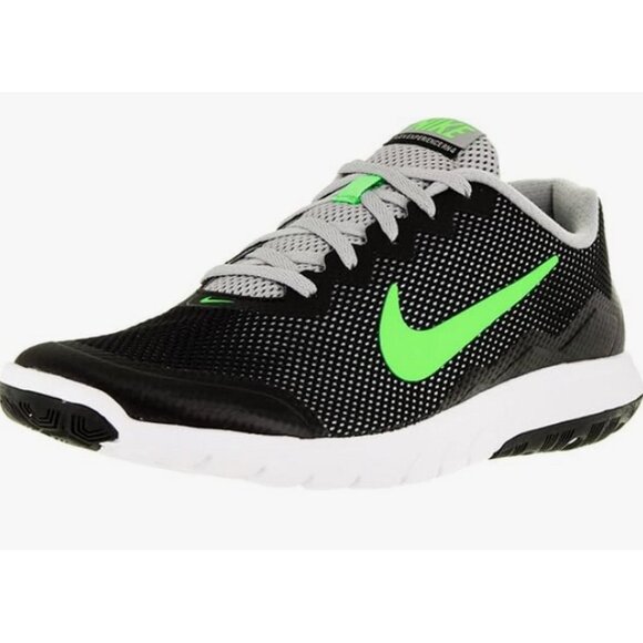NIKE Sneakers Men\'s 10.5 Flex Experience Black Neon Green Athletic Running Shoe main image 9